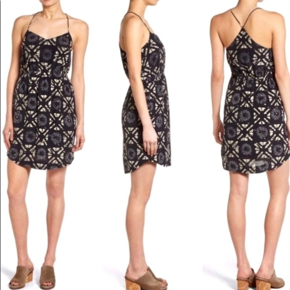 Black batik mini sundress from Madewell. XS/S - Picture 3 of 3